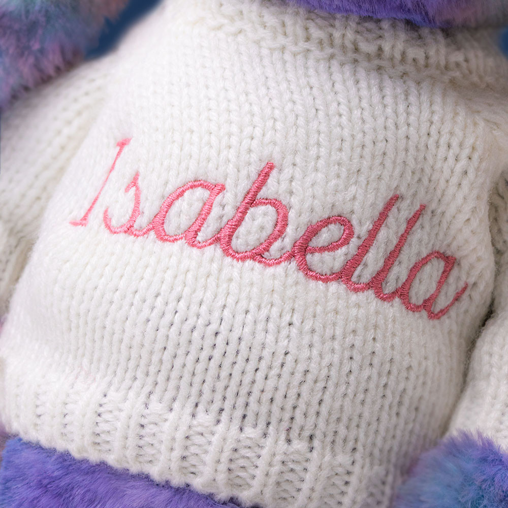 Zodihop Luxe Bunny with Personalized Cream Jumper - Image 2