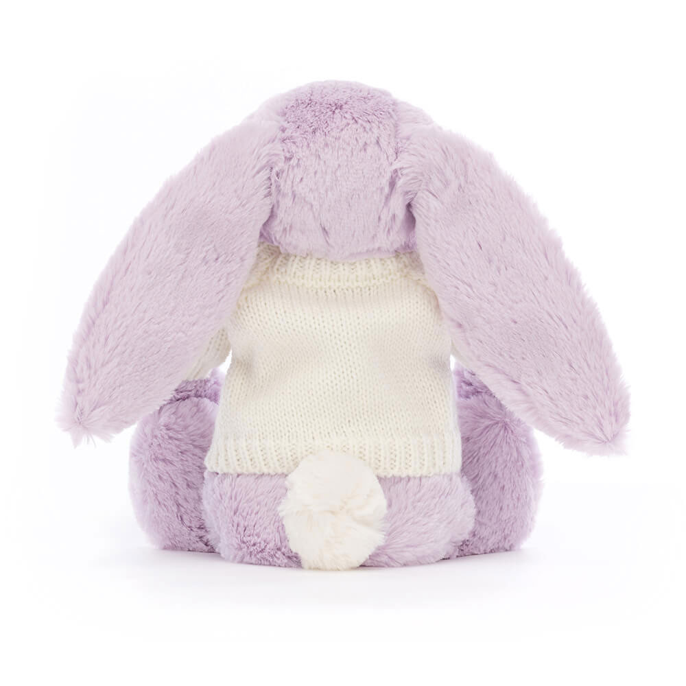 Bashful Lilac Bunny with Personalized Cream Jumper - Image 4