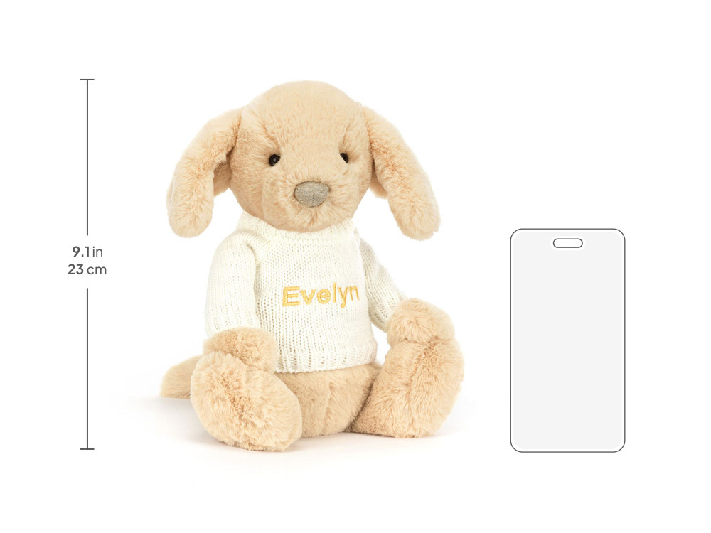 Bashful Luxe Puppy Orlando with Personalized Cream Jumper - Image 6
