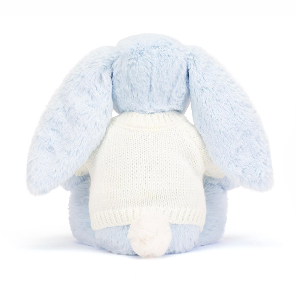 Bashful Blue Bunny with Personalized Cream Jumper - Image 4