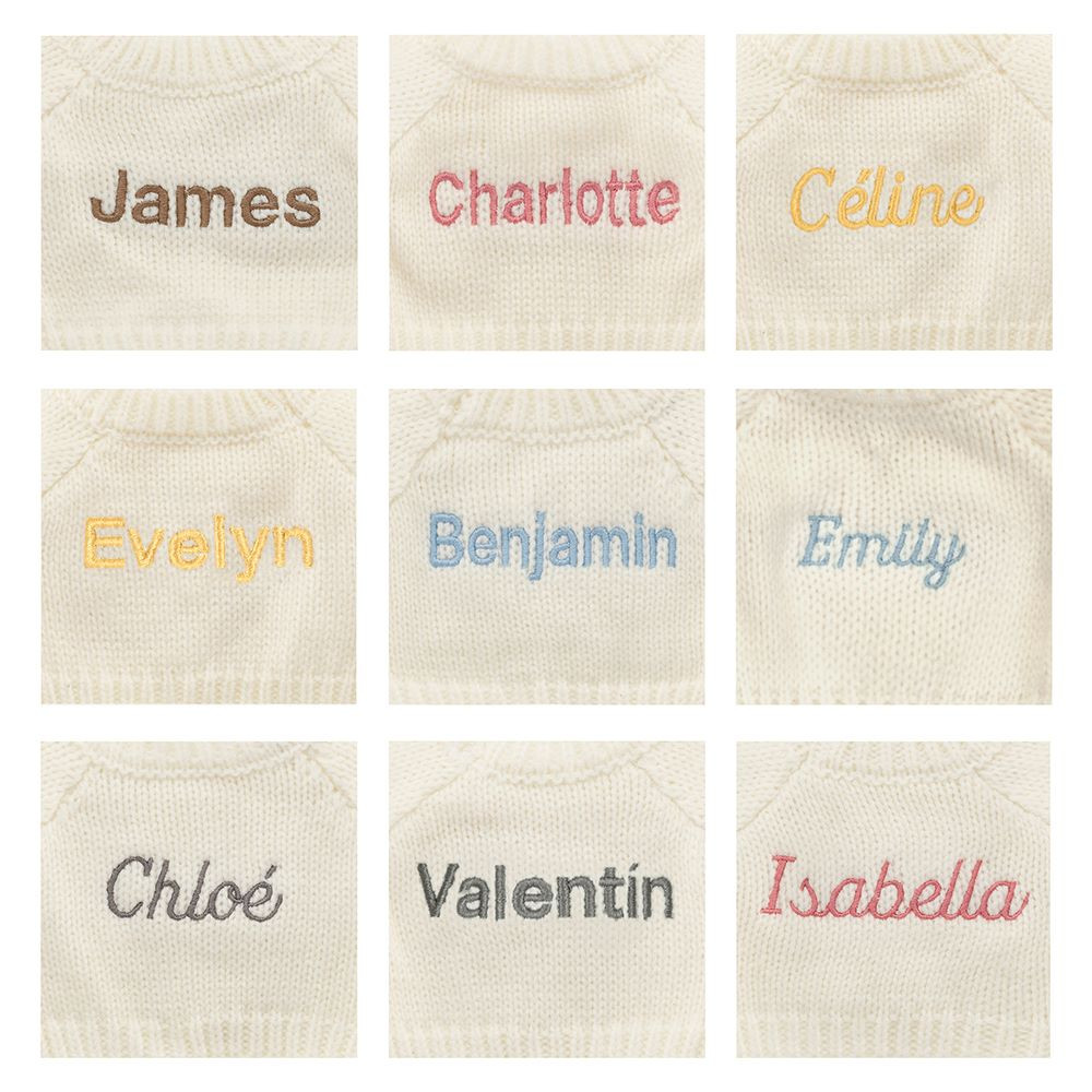 Blossom Beige Bunny 'Petal' with Personalized Cream Jumper - Image 2