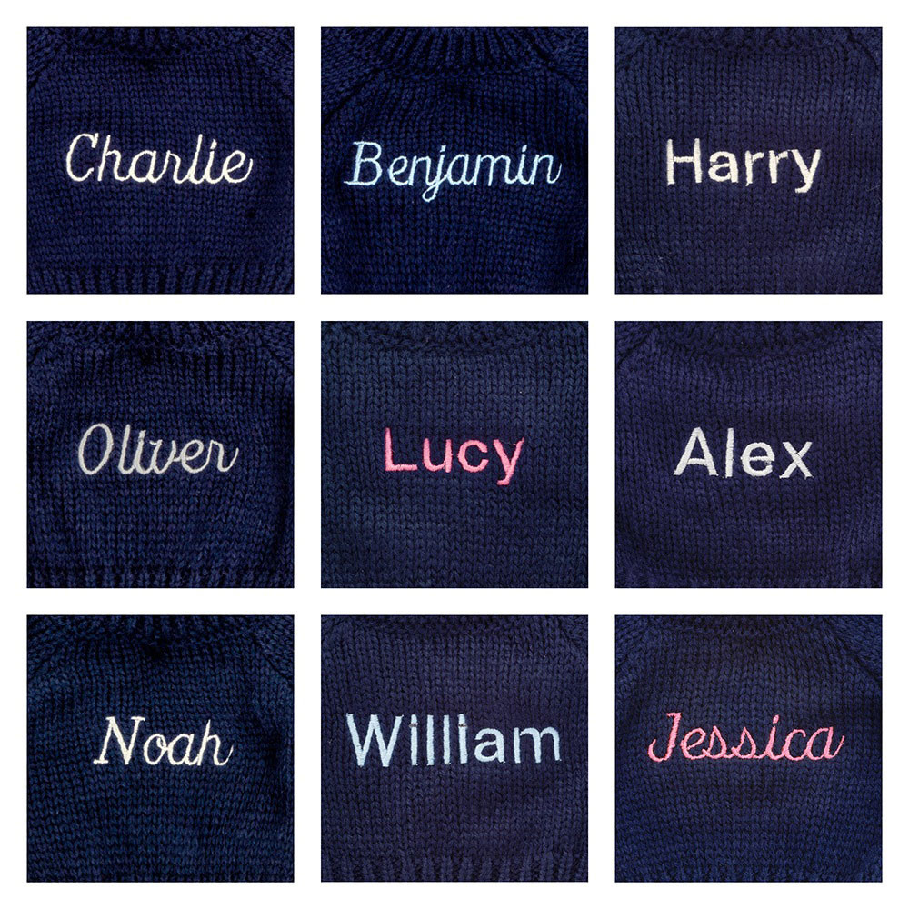 Bashful Silver Bunny with Personalized Navy Jumper - Image 2