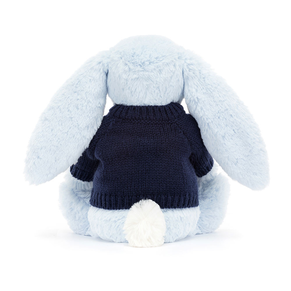 Bashful Blue Bunny with Personalized Navy Jumper - Image 4