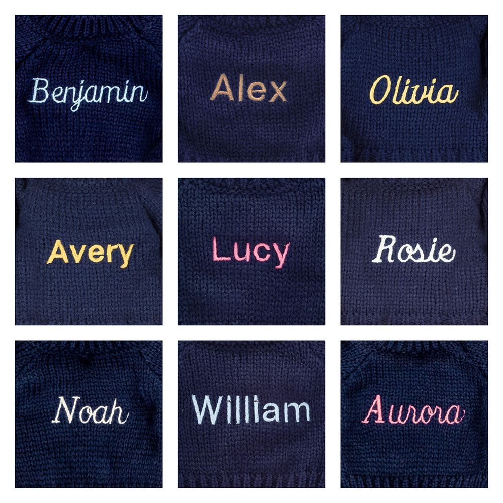 Blossom Cream Bunny 'Berry' with Personalized Navy Jumper - Image 2