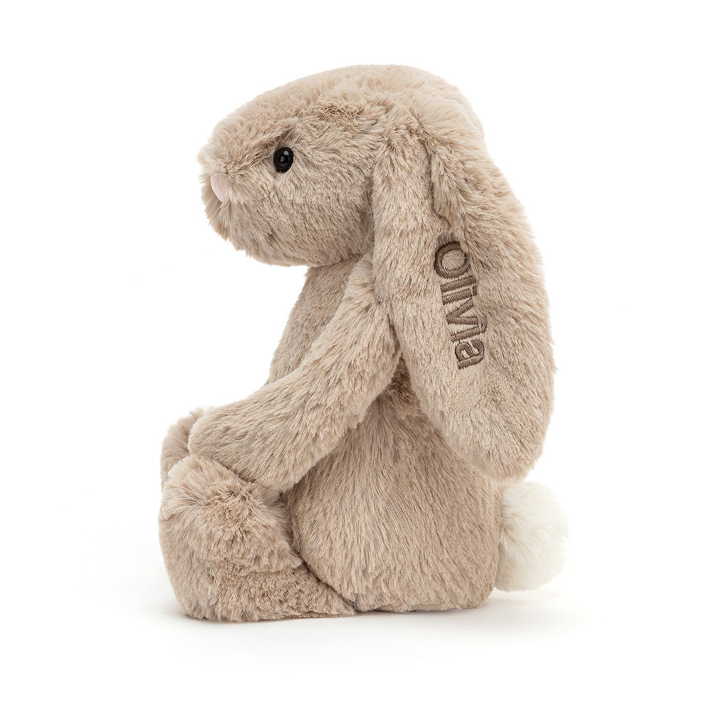 Personalized Bashful Beige Bunny Medium - Image 3