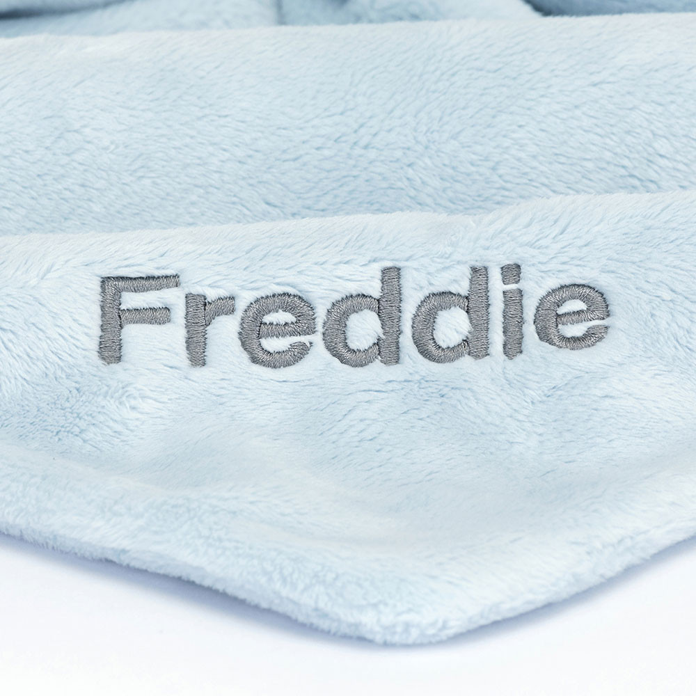 Personalized Bashful Blue Bunny Soother - Image 2