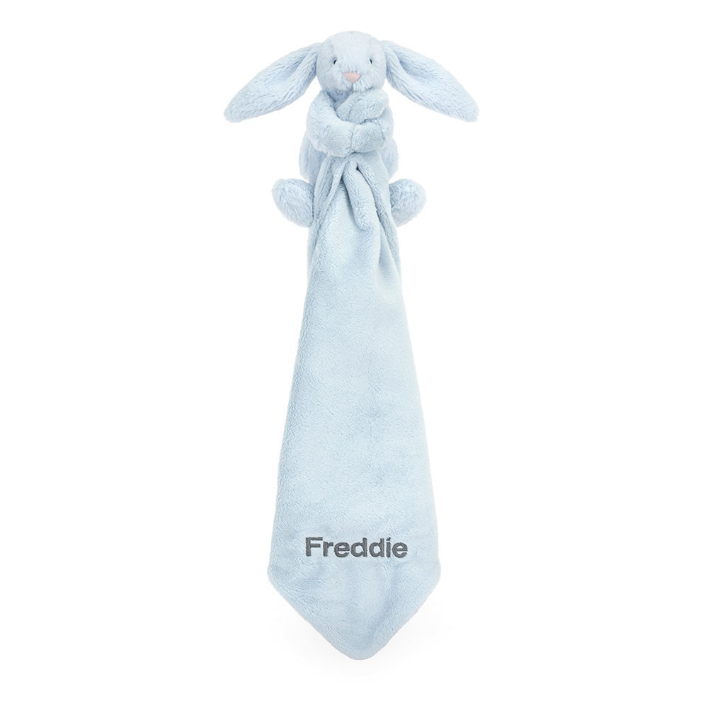 Personalized Bashful Blue Bunny Soother - Image 3